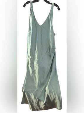 NWT Wildfang Empower Adjustable Satin Slip Dress green size XL